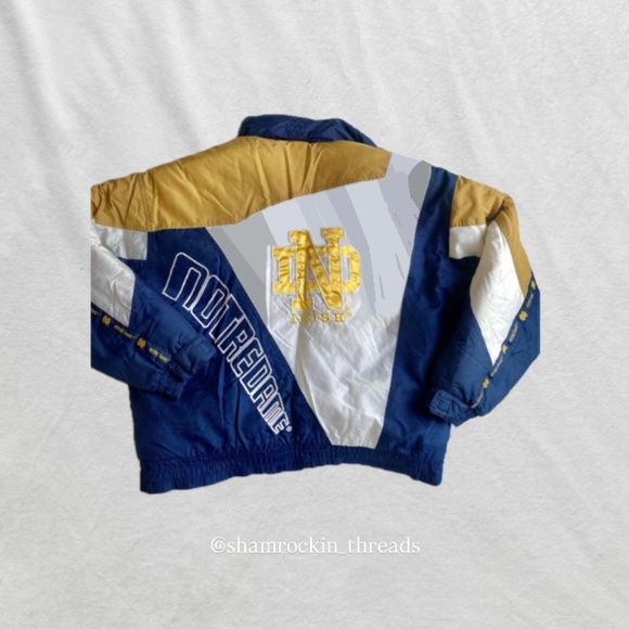 Vintage Notre Dame spellout coat jacket - Picture 1 of 16